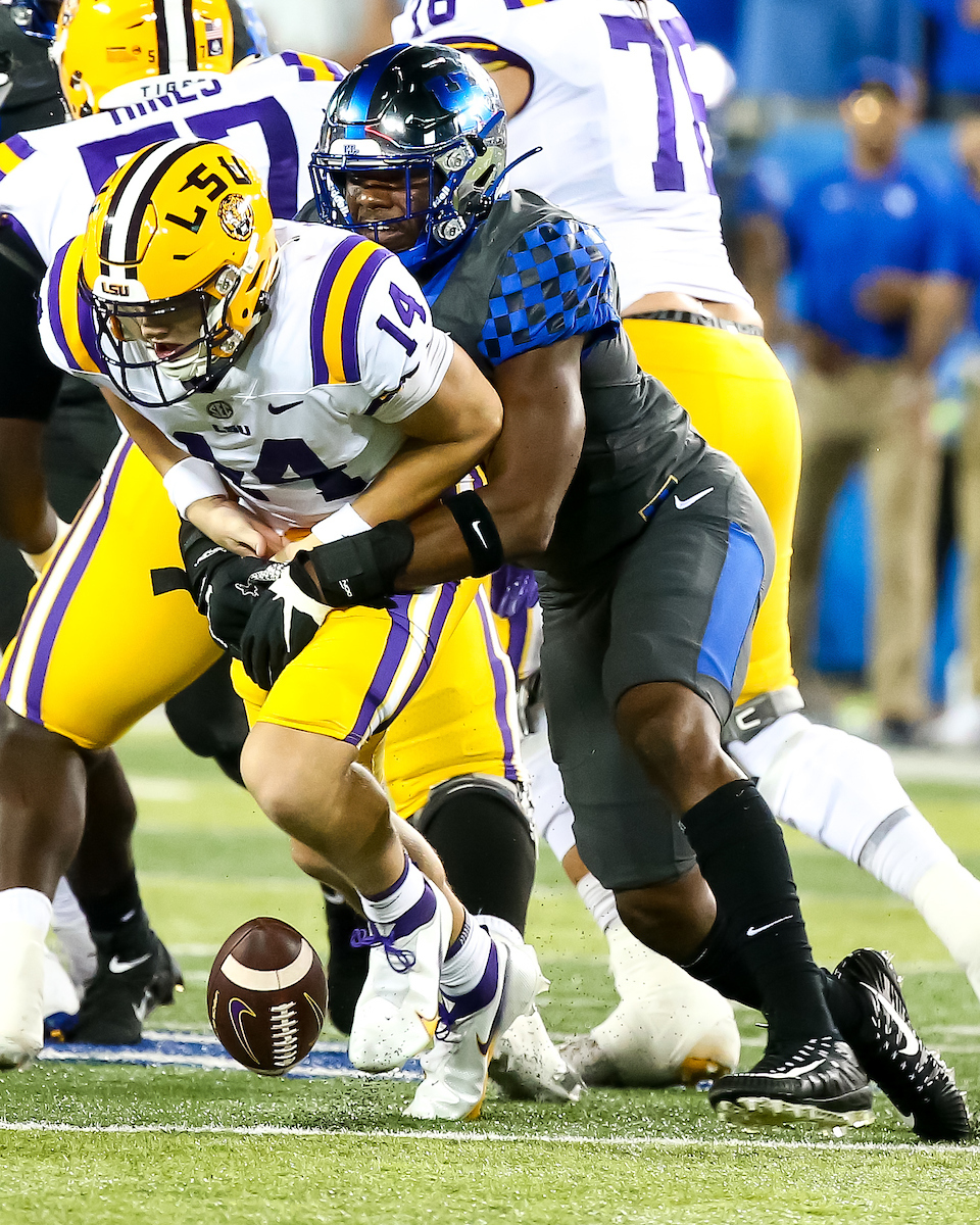 Deandre Square. 

UK beat LSU 42-21.

Photo by Eddie Justice | UK Athletics