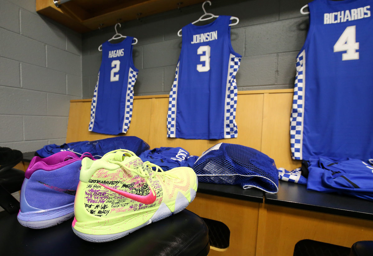 UK locker room. 

UK beats to UNC 80-72. 


Photo By Barry Westerman | UK Athletics