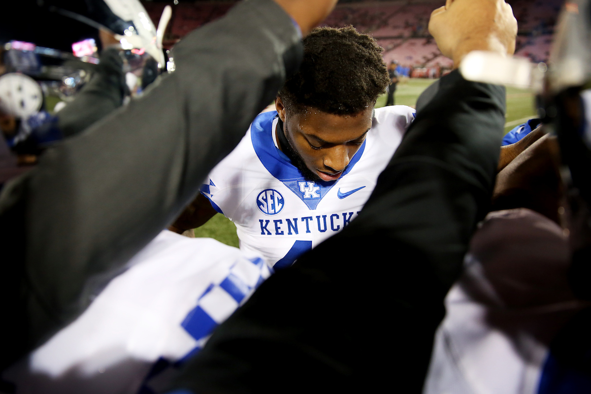Josh Allen

UK football beats Louisville 56-10 at Cardinal Stadium. 

Photo by Britney Howard  | UK Athletics