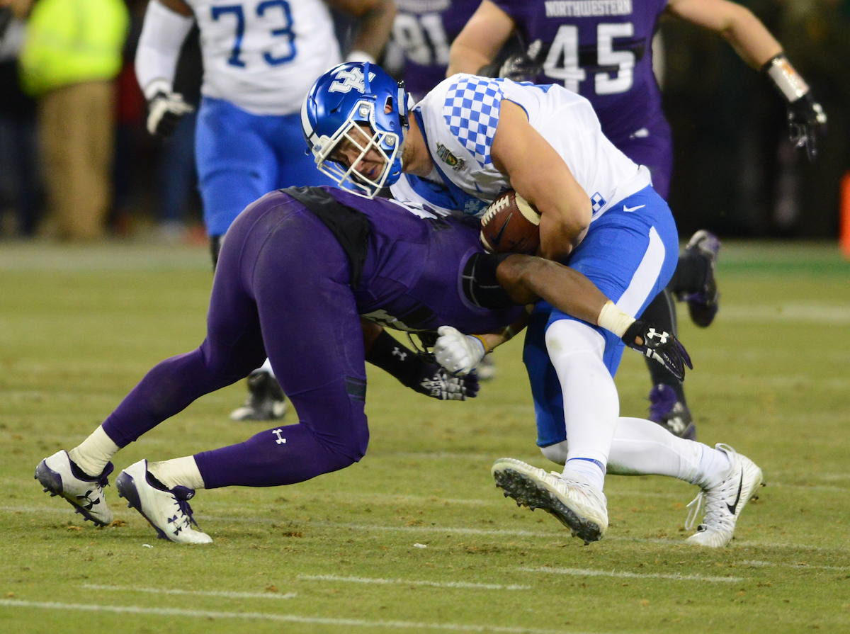 The University of Kentucky football team falls to Northwestern 23-24 in the Music City Bowl on Friday, December 29, 2017, at Nissan Field in Nashville, Tn.