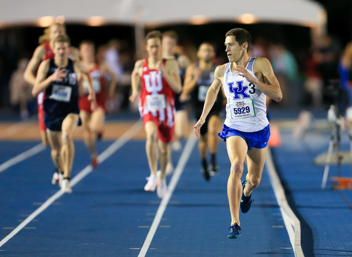 during the Pepsi Florida Relays at James G. Pressly Stadium on Friday, March 29, 2019 in Gainesville, Fla. (Photo by Matt Stamey)