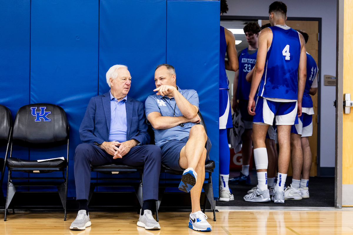 Bill Raftery at MBB Practice Photo Gallery