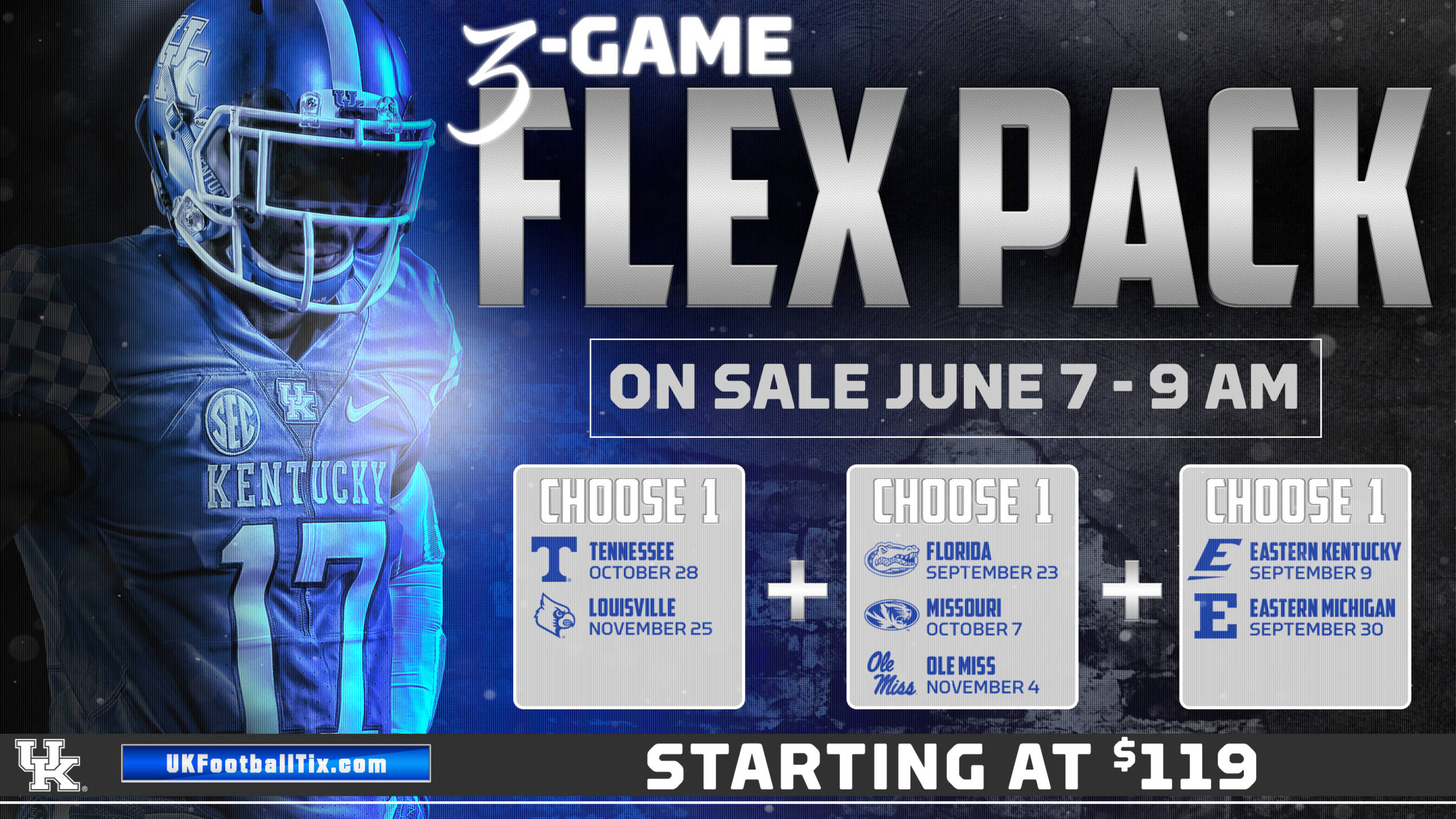 3-Game Flex Packs on Sale June 7