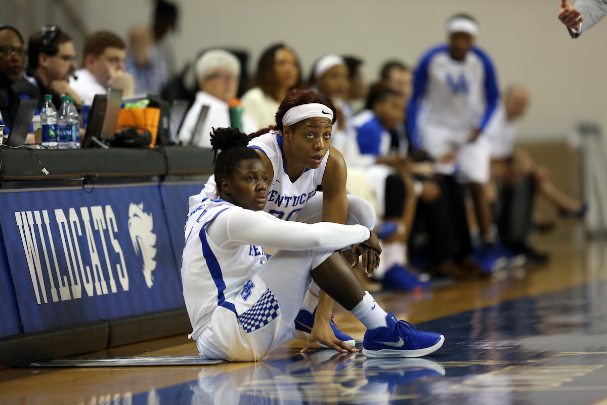 Amanda Paschal, Dorie Harrison

The University of Kentucky women's basketball team falls to Mississippi State on Senior Day on Sunday, February 25, 2018 at the Memorial Coliseum.

Photo by Britney Howard | UK Athletics