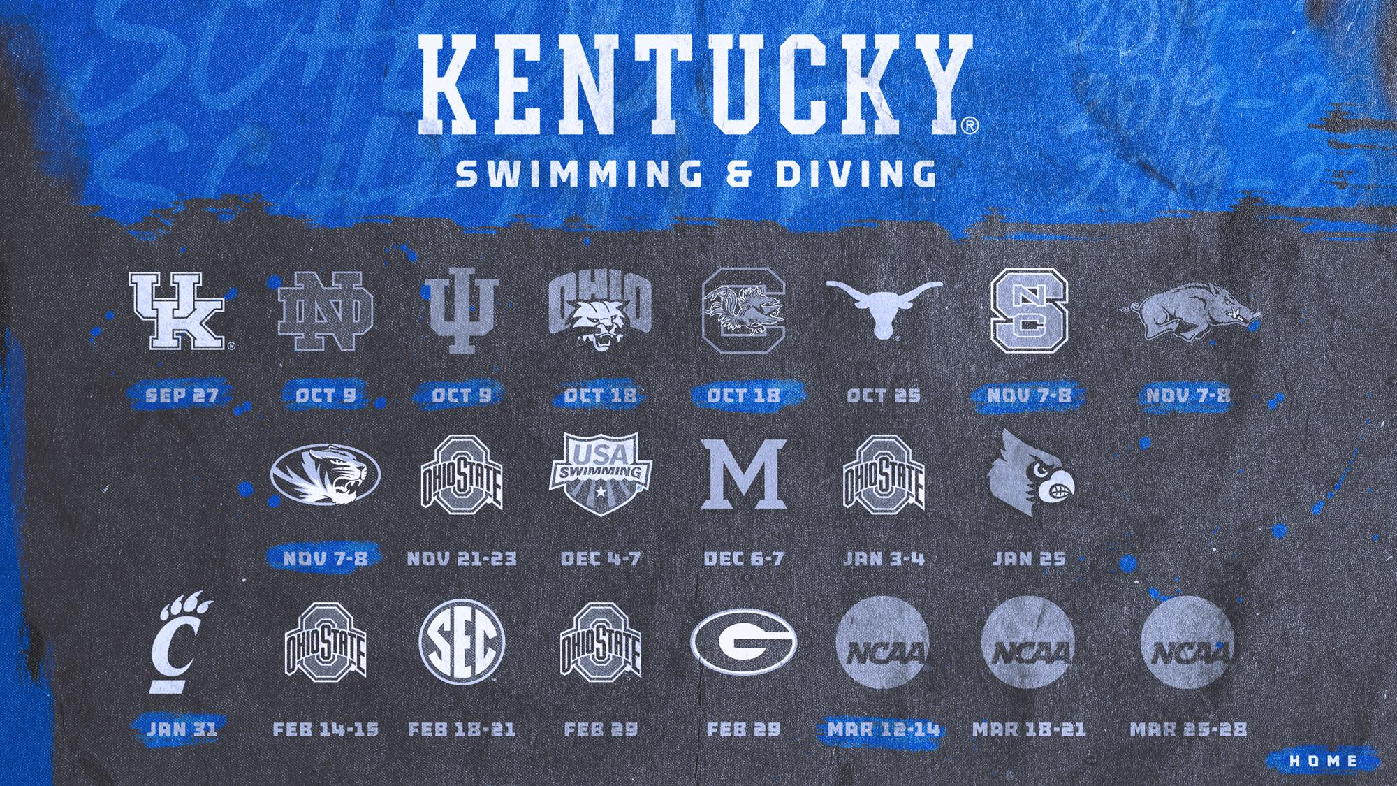 Kentucky Swimming and Diving Releases 2019-20 Schedule