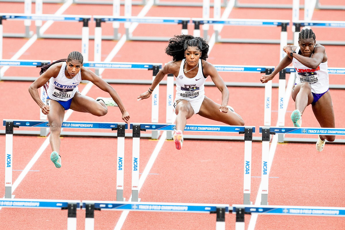Masai Russell.

Day two. NCAA Track and Field Outdoor Championships.

Photo by Chet White | UK Athletics