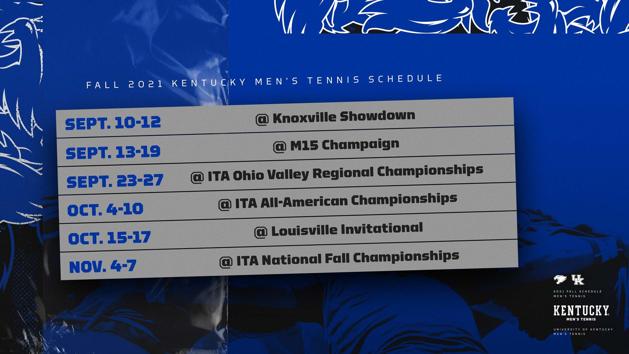 UK Men’s Tennis Unveils Fall 2021 Schedule