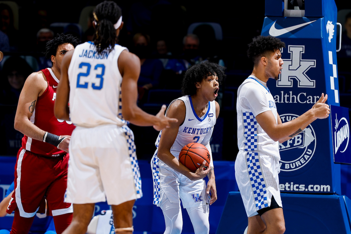 Brandon Boston Jr. Dontaie Allen.

Kentucky loses to Alabama, 85-65.

Photo by Chet White | UK Athletics