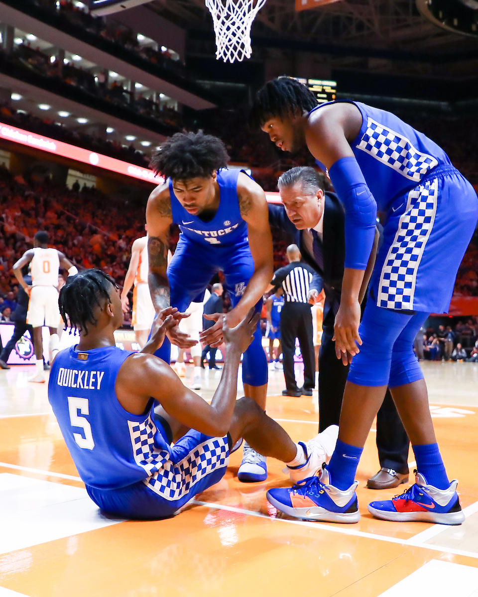 Immanuel Quickley. Nick Richards. John Calipari. Keion Brooks Jr.

Kentucky beat Tennessee, 77-64.

Photo by Elliott Hess | UK Athletics
