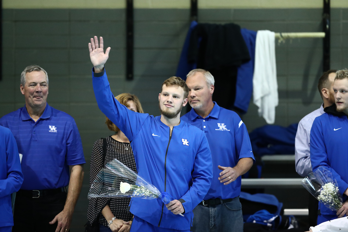 The UK men's and women's swim and drive teams beat Louisville on Senior Day at the Lancaster Aquatic Center on Saturday, January 26, 2019.

Photo by Elliott Hess | UK Athletics