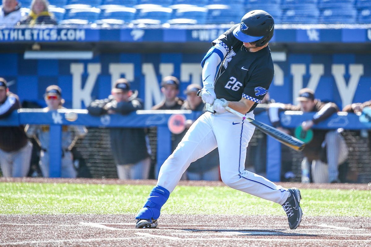 Jacob Plastiak.

Kentucky sweeps Western Michigan 16-5.

Photo by Sarah Caputi | UK Athletics