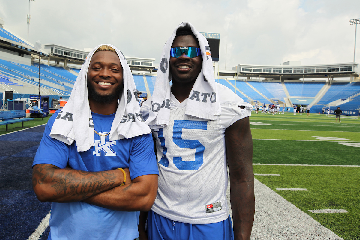 Mike Edwards. Jordan Wright.

The University of Kentucky football team holds a inter-squad scrimmage on Saturday, August 18th, 2018 at Kroger Field in Lexington, Ky.

Photo by Quinlan Ulysses Foster I UK Athletics