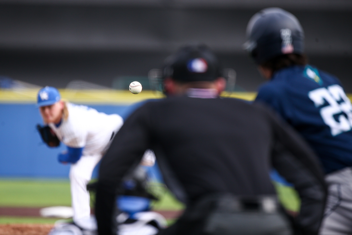 Baseball. 

Kentucky falls to UNCW 8-0.

Photo by Eddie Justice | UK Athletics