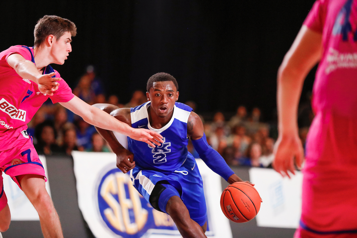 Ashton Hagans.

The University of Kentucky men's basketball team beat Serbia's Mega Bemax 100-64 at the Atlantis Imperial Arena in Paradise Island, Bahamas, on Saturday, August11, 2018.

Photo by Chet White | UK Athletics