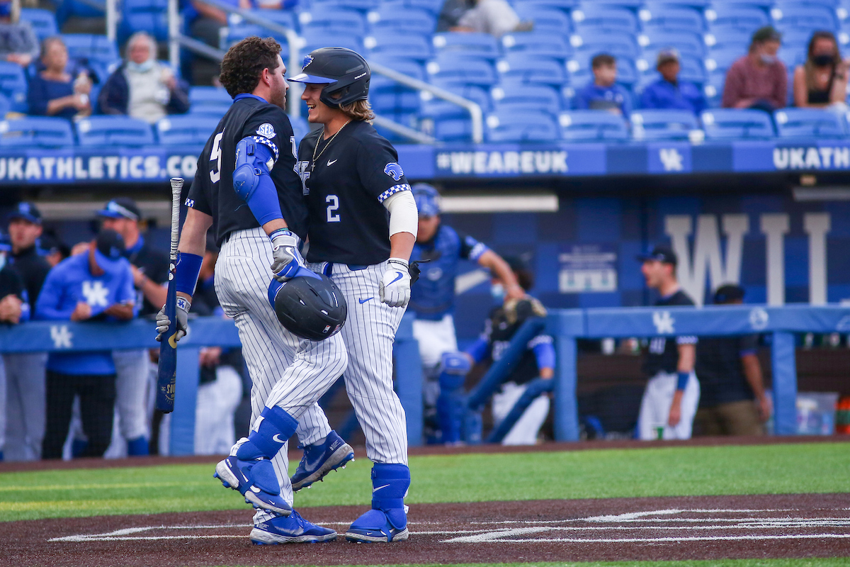 TJ Collett and Austin Schultz.

Kentucky defeats Bellarmin 12 - 0.

Photo by Sarah Caputi | UK Athletics