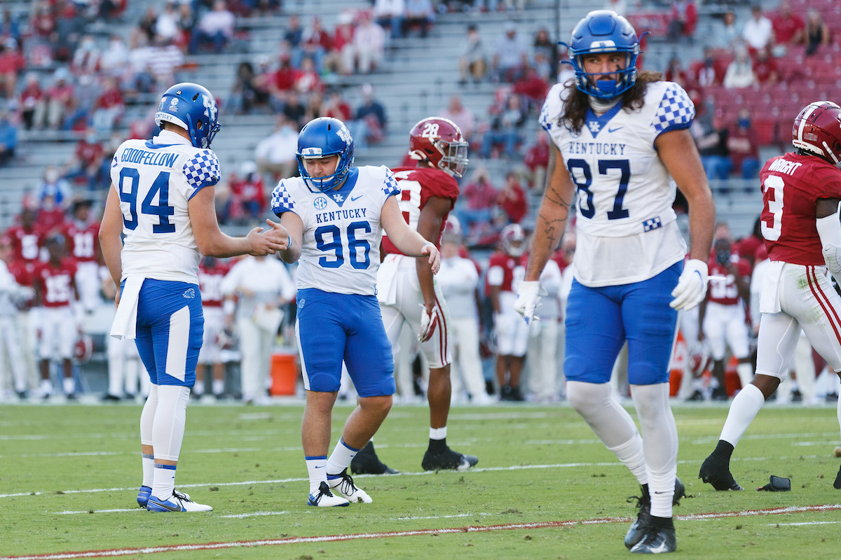 COLIN GOODFELLOW. MATT RUFFOLO.

Kentucky falls to Alabama, 63-3.

Photo by Elliott Hess | UK Athletics