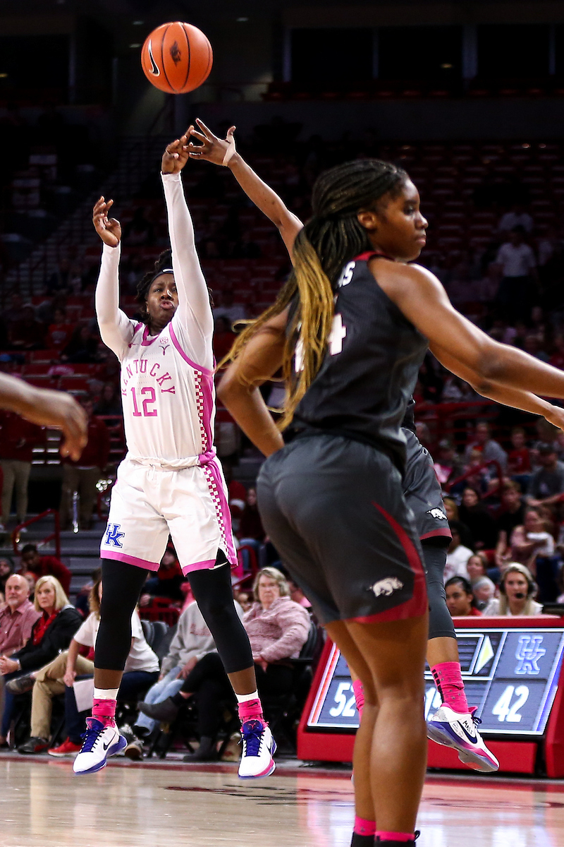 Amanda Paschal. 

Kentucky falls to Arkansas 103-85.

Photo by Eddie Justice | UK Athletics