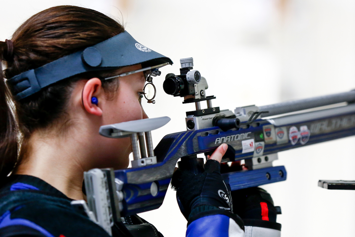 Jaden Thompson. 

Kentucky Rifle vs the Navy. 

Photo by Eddie Justice | UK Athletics
