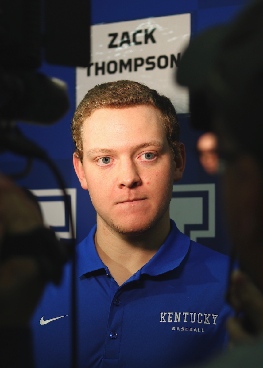 Zack Thompson.

Kentucky Baseball and Softball Media Day on February 5th, 2019.

Photo by Noah J. Richter | UK Athletics