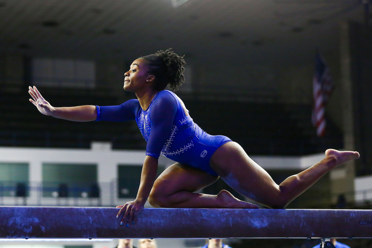 Arianna Patterson.

Gymnastics Blue-White Meet.

Photo by Sarah Caputi | UK Athletics