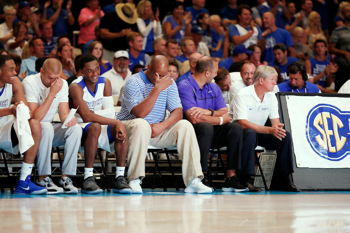 Kenny Payne. Tony Barbee. Chris Willard.

The University of Kentucky men's basketball team beat San Lorenzo de Almagro 91-68 at the Atlantis Imperial Arena in Paradise Island, Bahamas, on Thursday, August 9, 2018.

Photo by Chet White | UK Athletics