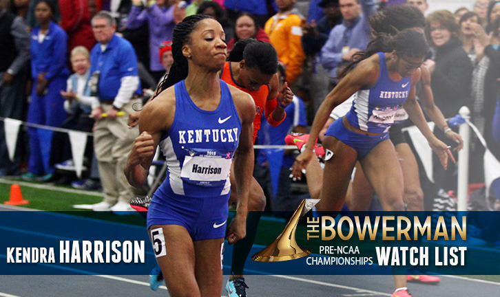 Kendra Harrison on Pre-NCAA Indoor Bowerman Watch List