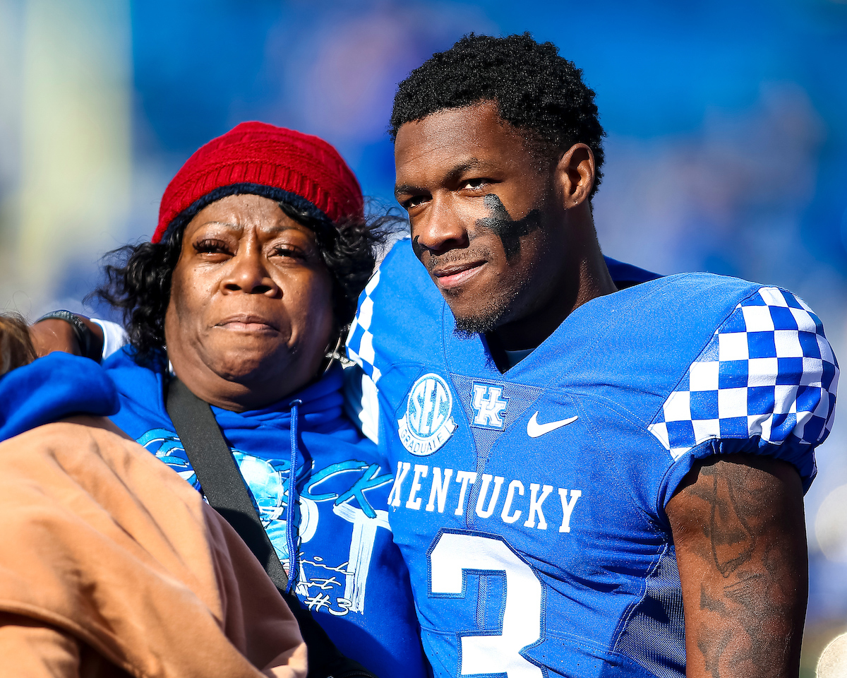 Cedrick Dort Jr. 

Kentucky beat New Mexico State 56-16.

Photo by Eddie Justice | UK Athletics