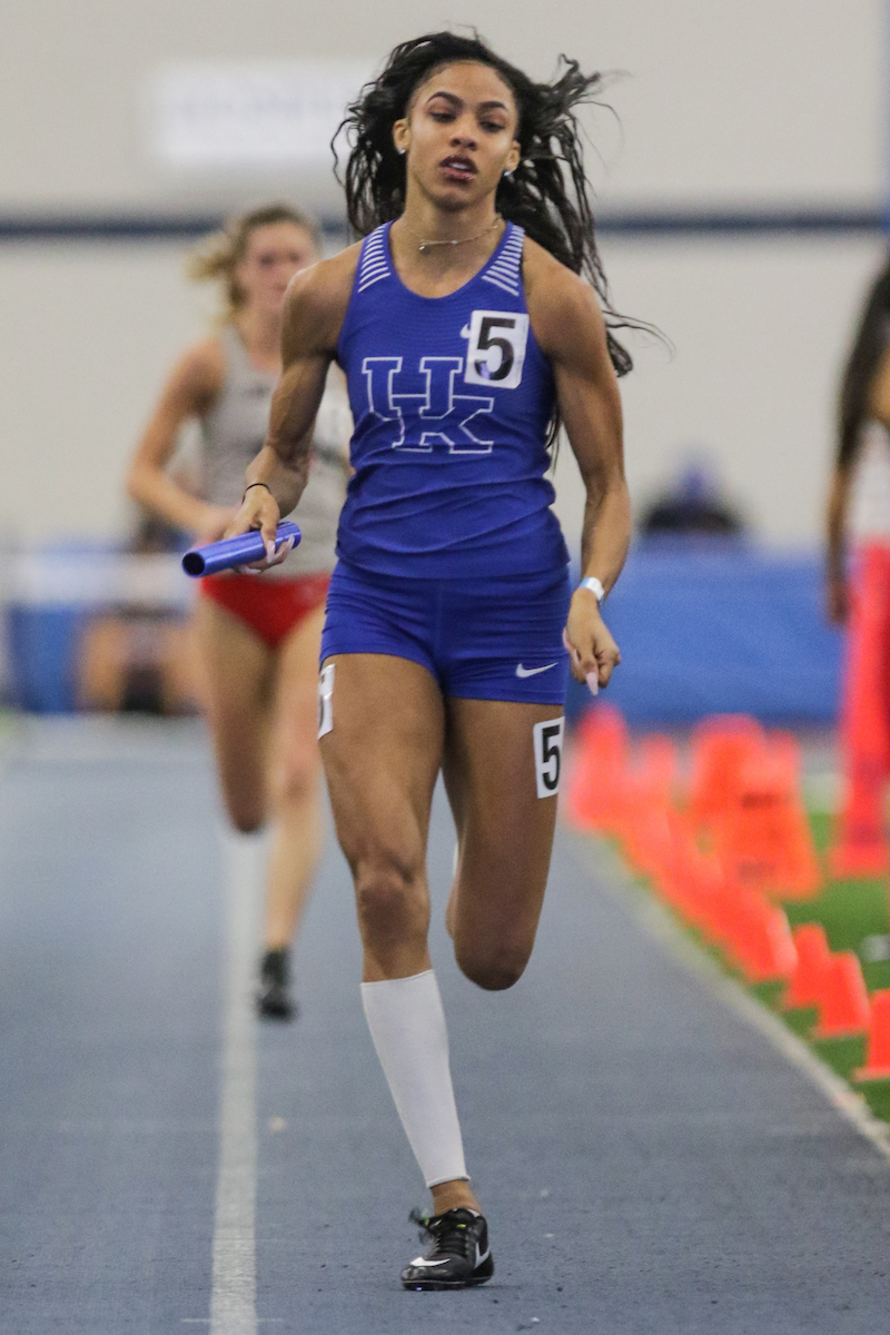Women's 4x400m relay. 

Day two of the Jim Green invitational

Photo by Eddie Justice | UK Athletics