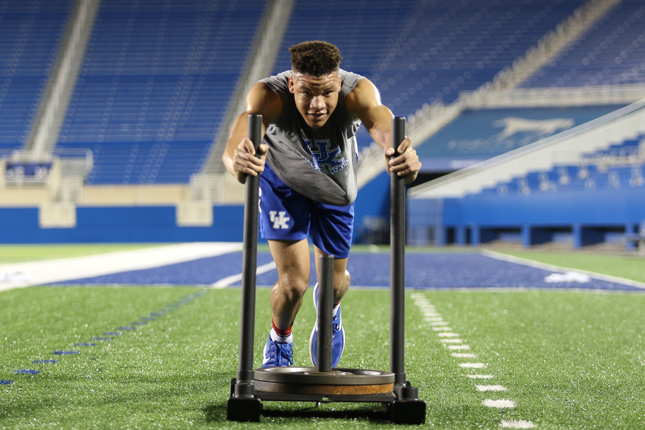 Kevin Knox. UK MBB workout at Kroger Field.

Photo by Quinn Foster | UK Athletics