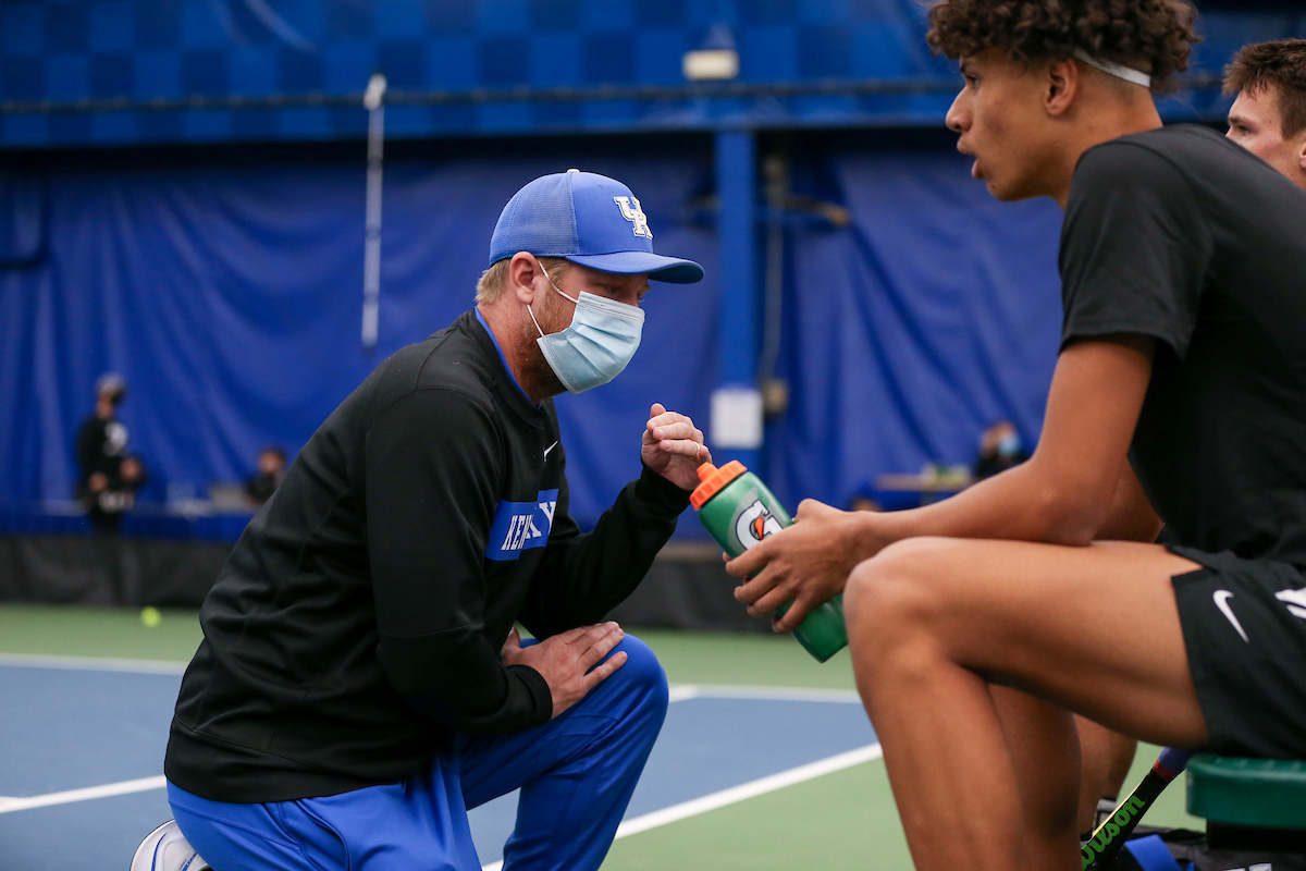 Coach Cedric Kauffmann.

Kentucky beats Arkansas 7 - 0.

Photo by Sarah Caputi | UK Athletics