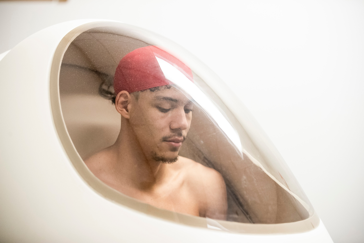 Lance Ware.

The UK men's basketball team at the University of Kentucky Sports Medicine Research Institute. 

Photo by Chet White | UK Athletics