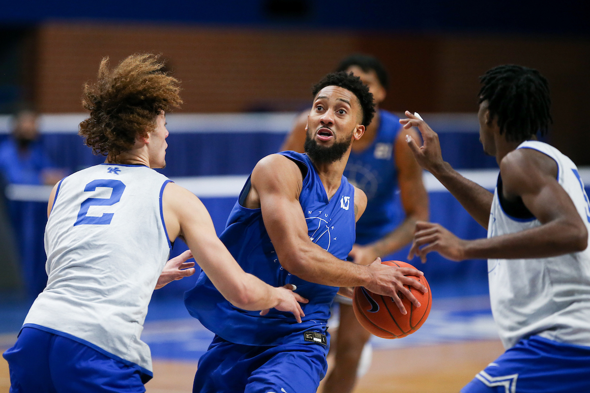Davion Mintz.

Men’s basketball scrimmage at Rupp Arena.

Photo by Hannah Phillips | UK Athletics