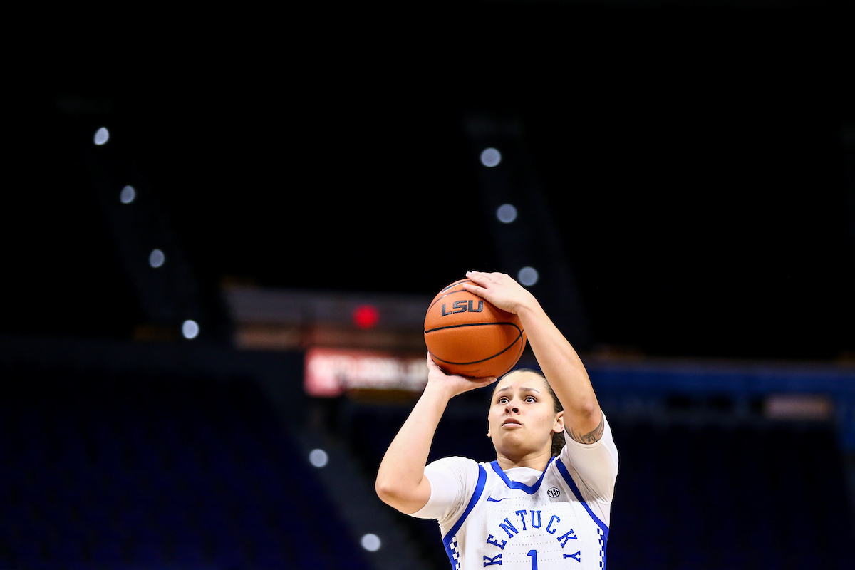 Sabrina Haines. 

Kentucky falls to LSU 65-59. 

Photo by Eddie Justice | UK Athletics