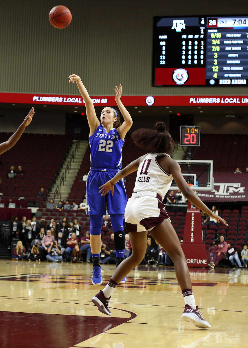 Makenzie Cann
The University of Kentucky women's basketball team falls to Texas A&M on January 4, 2018 at Reed Arena. 

Photo by Britney Howard | UK Athletics