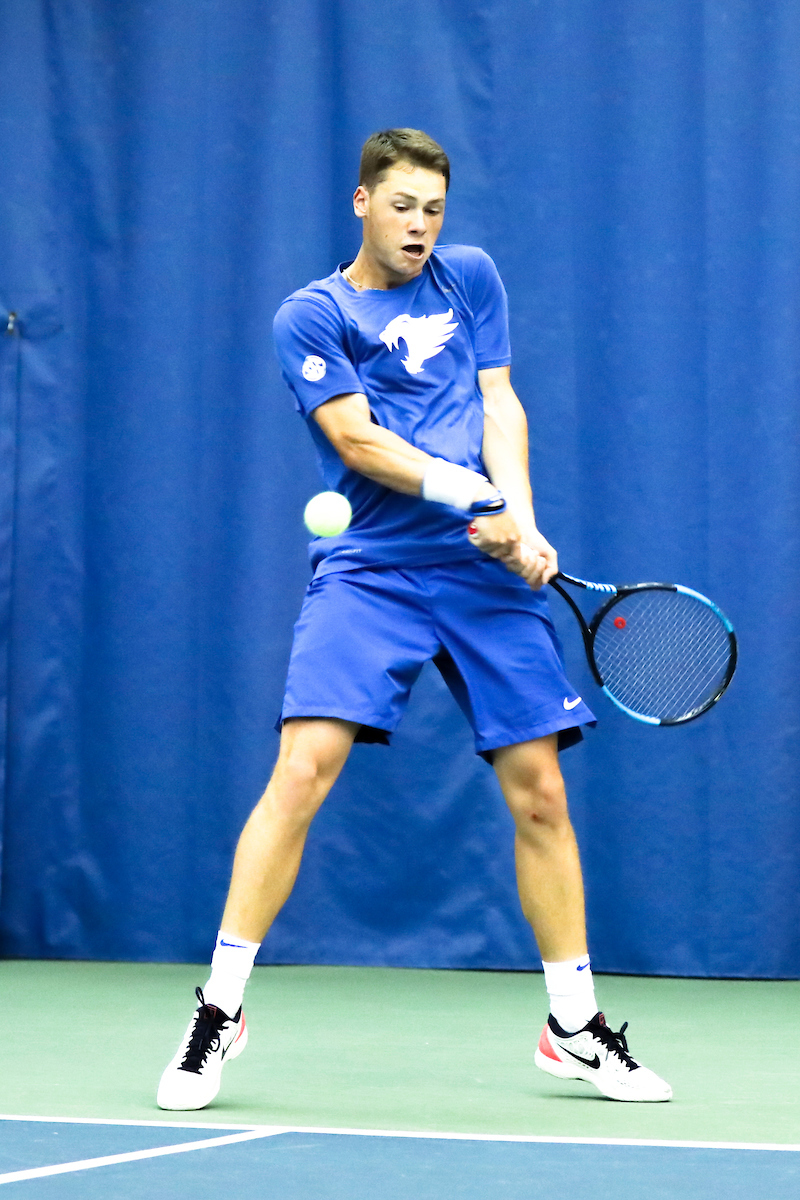 Kevin Huempfner. 

Kentucky men's tennis falls to Tennessee 0-4 on Sunday, April 14th..

Photo by Eddie Justice | UK Athletics