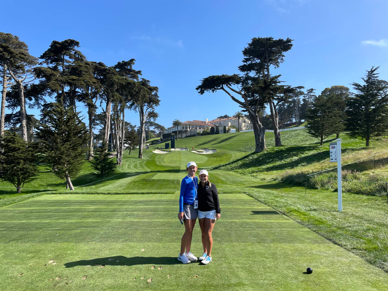 Jensen Castle is playing in the 76th U.S. Women's Open with Laney Frye as her caddie.