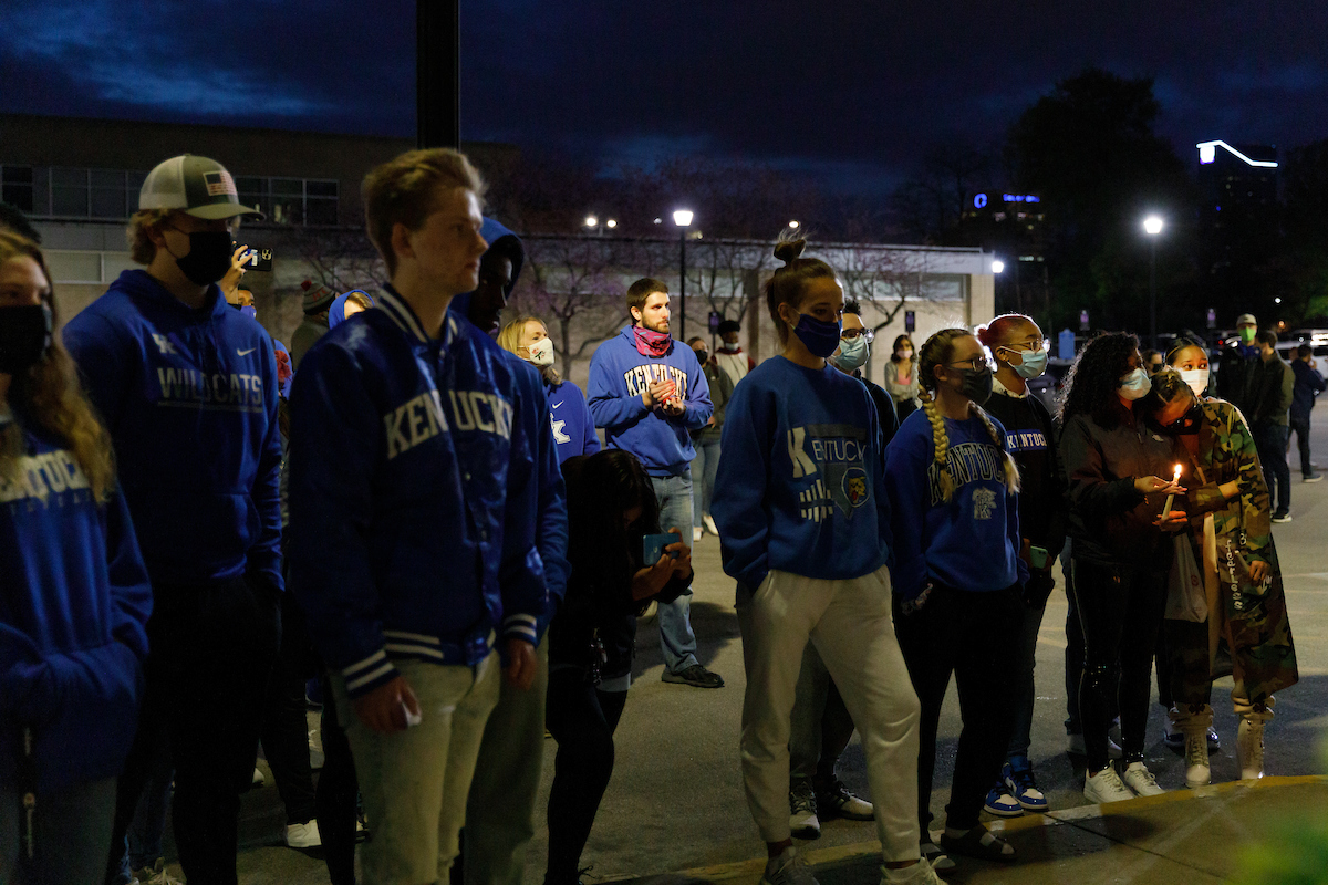 Terrence Clarke candlelight vigil.

Photo by Elliott Hess | UK Athletics
