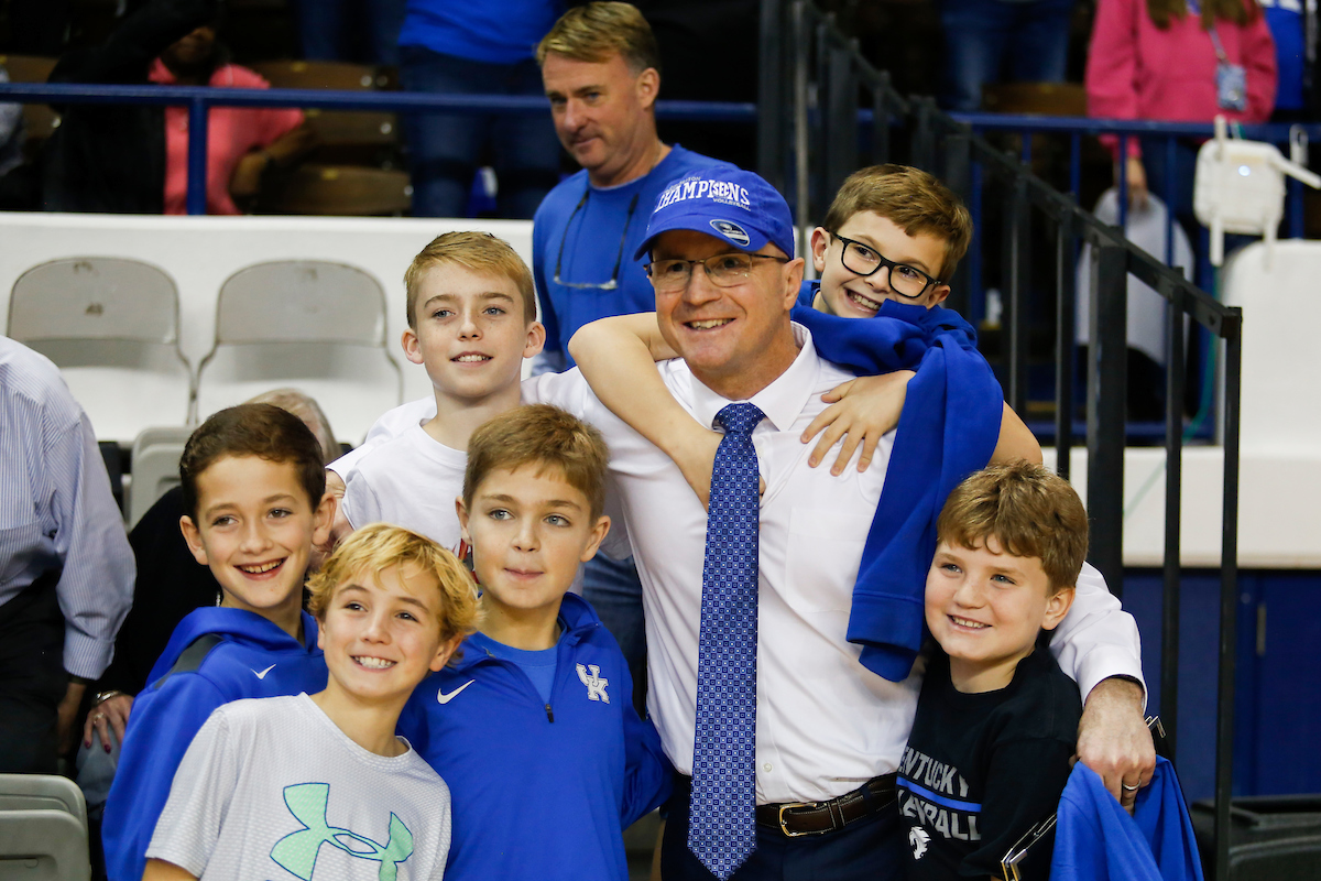 Coach Skinner and fans.

Kentucky beat Ole Miss 3-0.

Photo by Hannah Phillips | UK Athletics