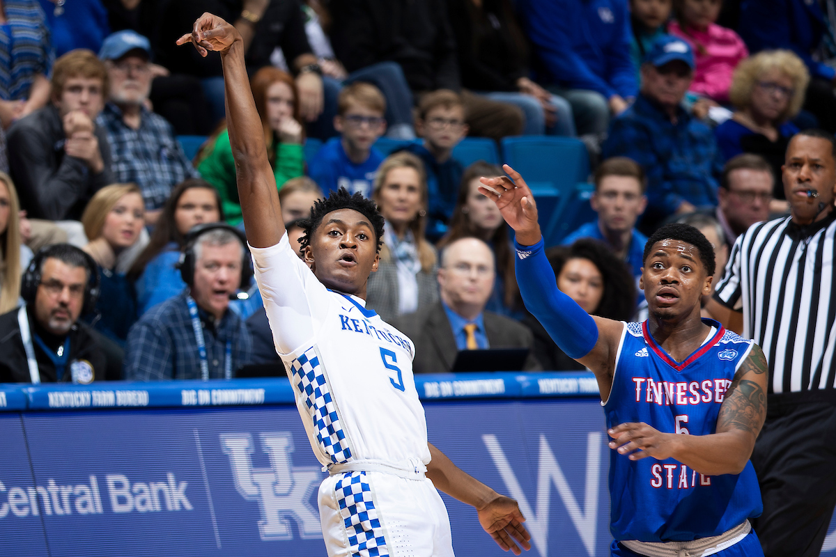 Immanuel Quickley.

Kentucky beat Tennessee State 77-62.

Photo by Chet White | UK Athletics
