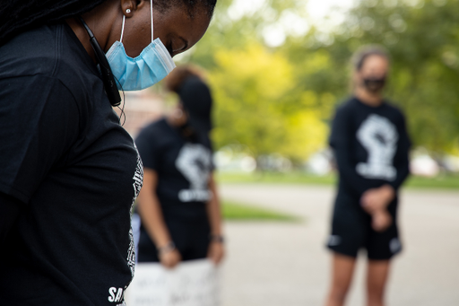 Niya Butts. 

Social Justice March and Unity Fair

Photo by Eddie Justice | UK Athletics