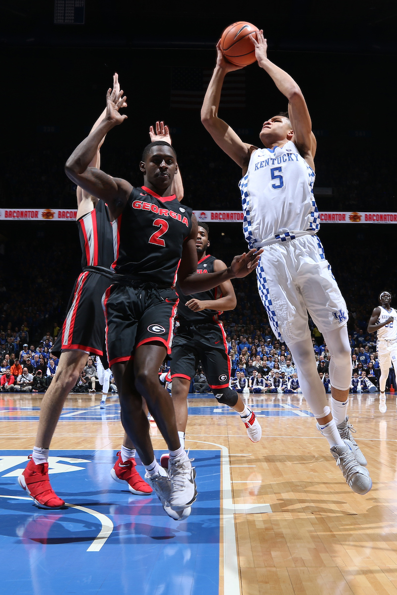 Kevin Knox.

The University of Kentucky men's basketball team beat Georgia 66-61 on Sunday, December 31, 2017 at Rupp Arena in Lexington, Ky. 

Photo by Quinn Foster I UK Athletics