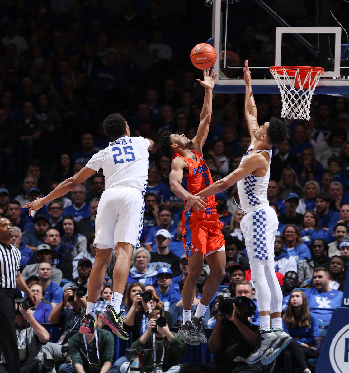 PJ Washington.

The University of Kentucky men's basketball team falls to Florida 66-64 on Saturday, January 20, 2018 at Rupp Arena in Lexington, Ky.

Photo by Elliott Hess | UK Athletics