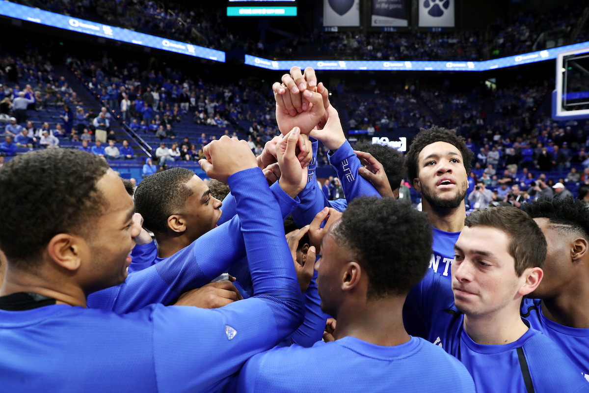Team. 

UK Men's Basketball beat Winthrop University 87-74 on Wednesday, November 21, 2018.

Photo by Britney Howard  | UK Athletics