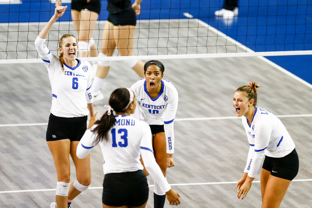Kendyl Paris, Caitlyn Cooper, and Madison Lilley.

Kentucky falls to Georgia 2-3.

Photo by Hannah Phillips | UK Athletics