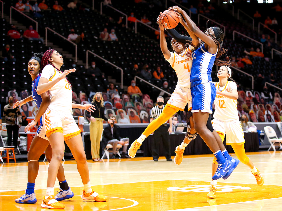 Rhyne Howard. Tatyana Wyatt. 

Kentucky loses to Tennessee 70-53.

Photo by Eddie Justice | UK Athletics