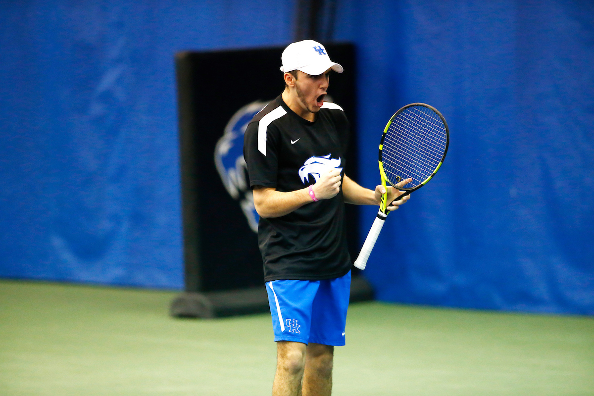Enzo Wallart.

The University of Kentucky men?s tennis squad in action against EKU on Friday, January 19th, 2018, at the Hilary J. Boone Center in Lexington, Ky.

Photo by Quinn Foster I UK Athletics