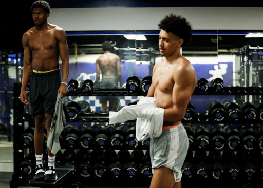 Keion Brooks Jr. Jacob Toppin.

The Kentucky men's basketball team participating in its summer strength and conditioning program.

Photo by Chet White | UK Athletics
