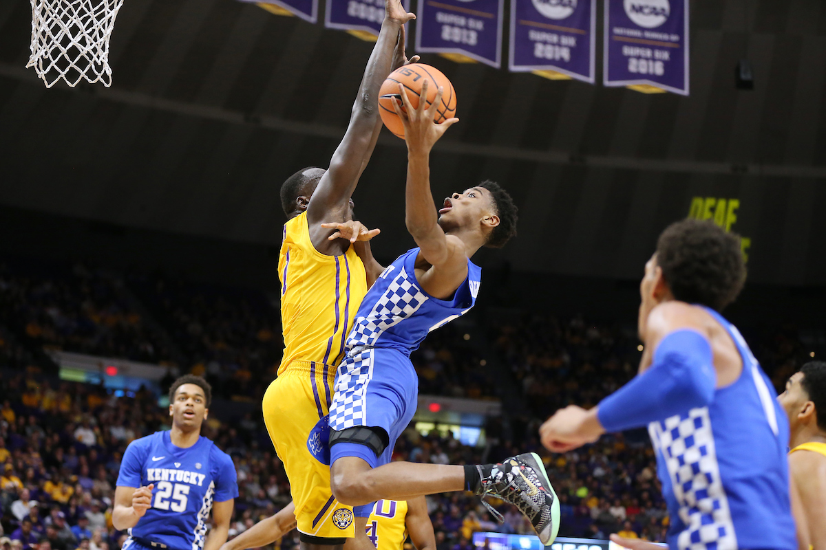 Shai Gilgeous-Alexander.

The University of Kentucky men's basketball team beat LSU 74-71 at the Pete Maravich Assembly Center in Baton Rouge, La., on Wednesday, January 3, 2018.

Photo by Chet White | UK Athletics