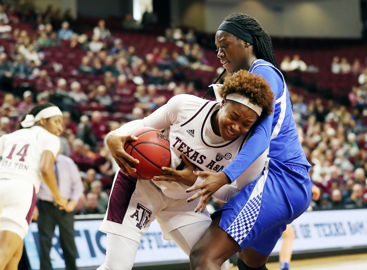 The UK Women's Basketball falls to Texas A&M. 
Photo by Hannah Phillips  | UK Athletics