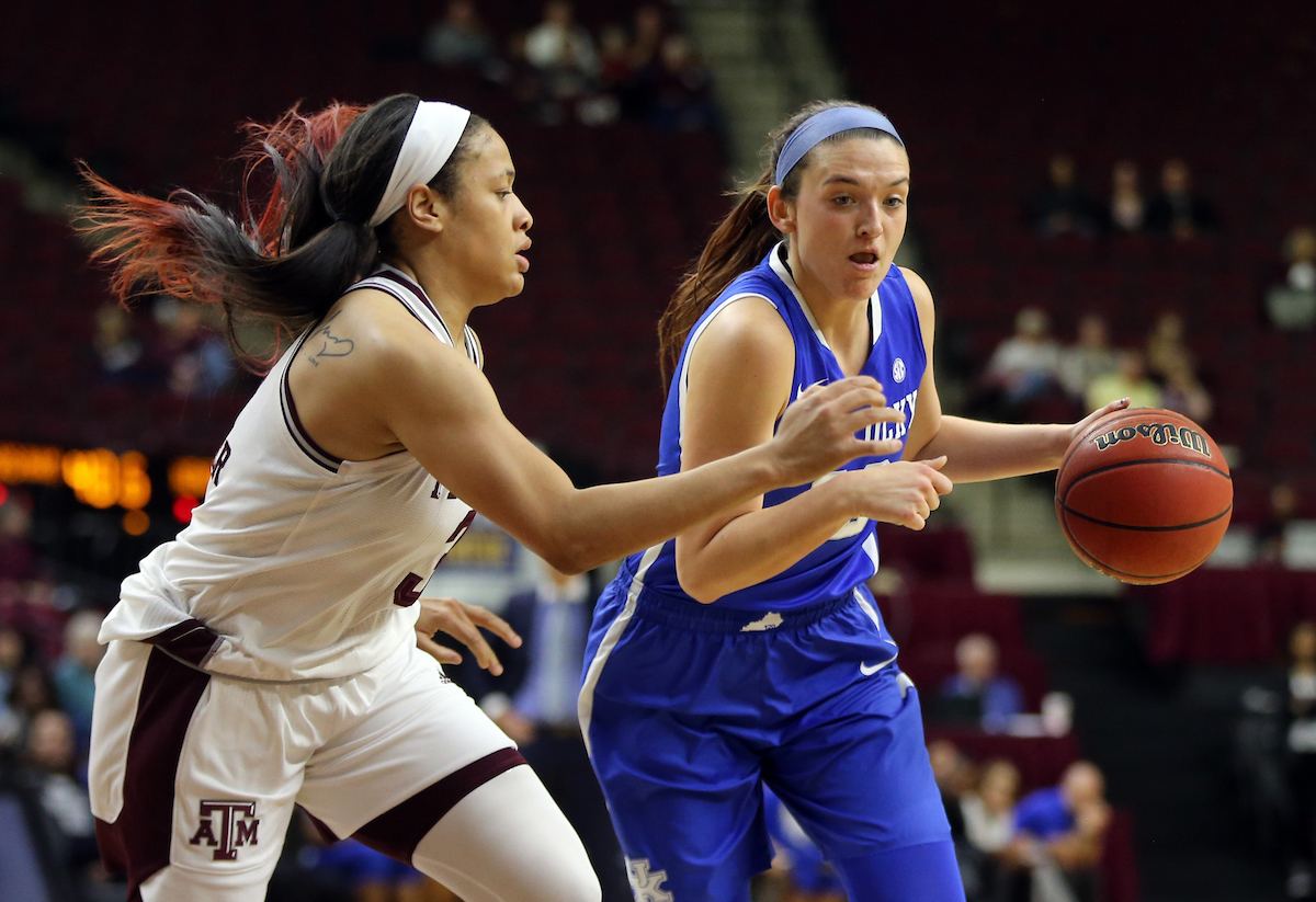 Makenzie Cann

The University of Kentucky women's basketball team falls to Texas A&M on January 4, 2018 at Reed Arena. 

Photo by Britney Howard | UK Athletics